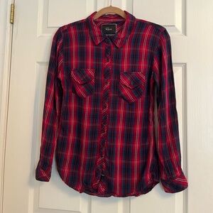 Rails Red Plaid Button Down Shirt Size Small